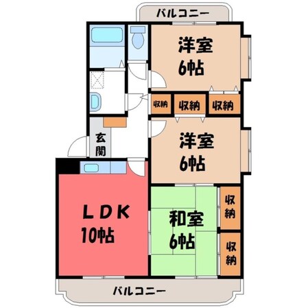 小山駅 徒歩27分 3階の物件間取画像